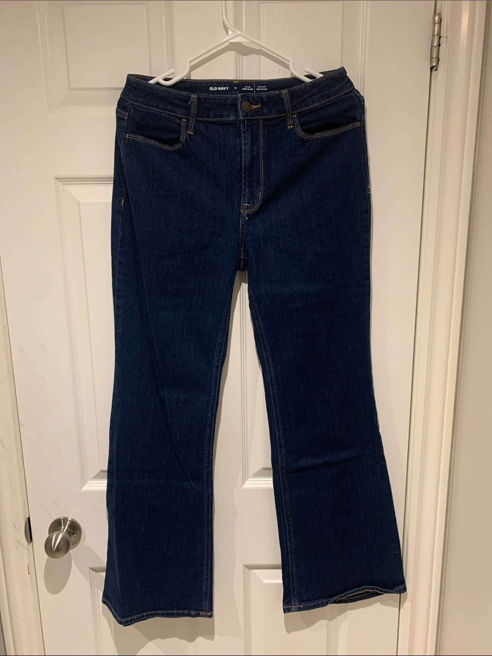 NWOT Old Navy High Rise Dark Blue Wide Leg Jeans for Women